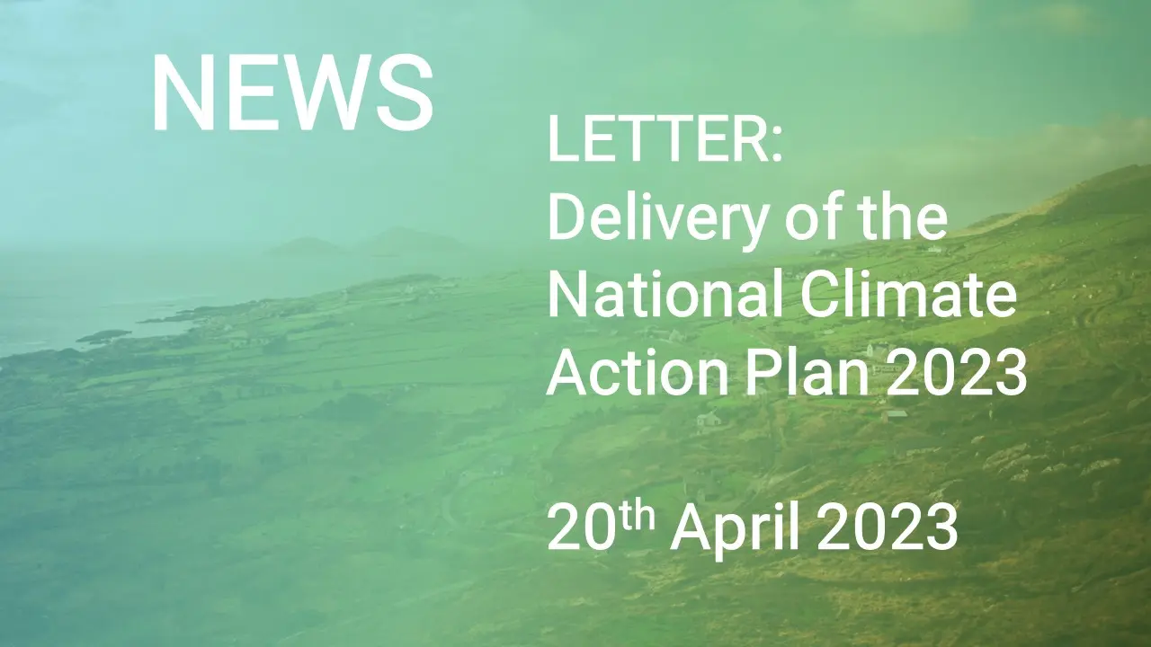 LETTER: Delivery of the National Climate Action Plan 2023